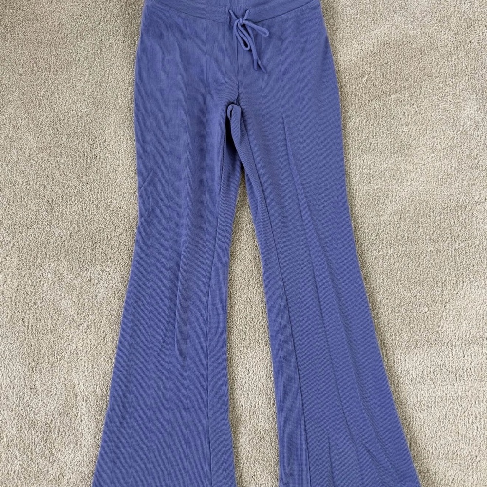 Sunday Best Waffle Knit Drawstring Pants in Lavender